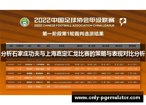 分析石家庄功夫与上海嘉定汇龙比赛的策略与表现对比分析