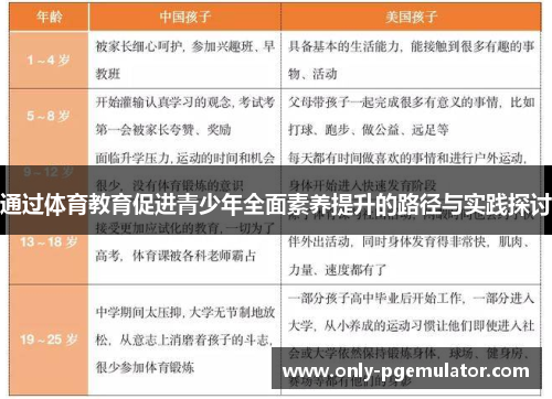 通过体育教育促进青少年全面素养提升的路径与实践探讨
